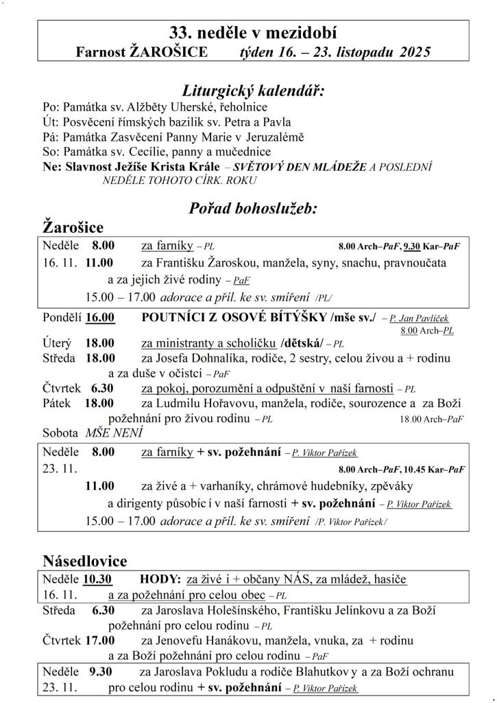 33&nbsp;neděle v&nbsp;mezidobí 25