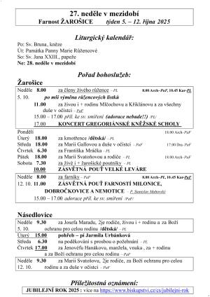 27 neděle v mezidobí 25