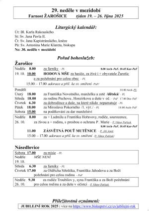 29 neděle v mezidobí 25